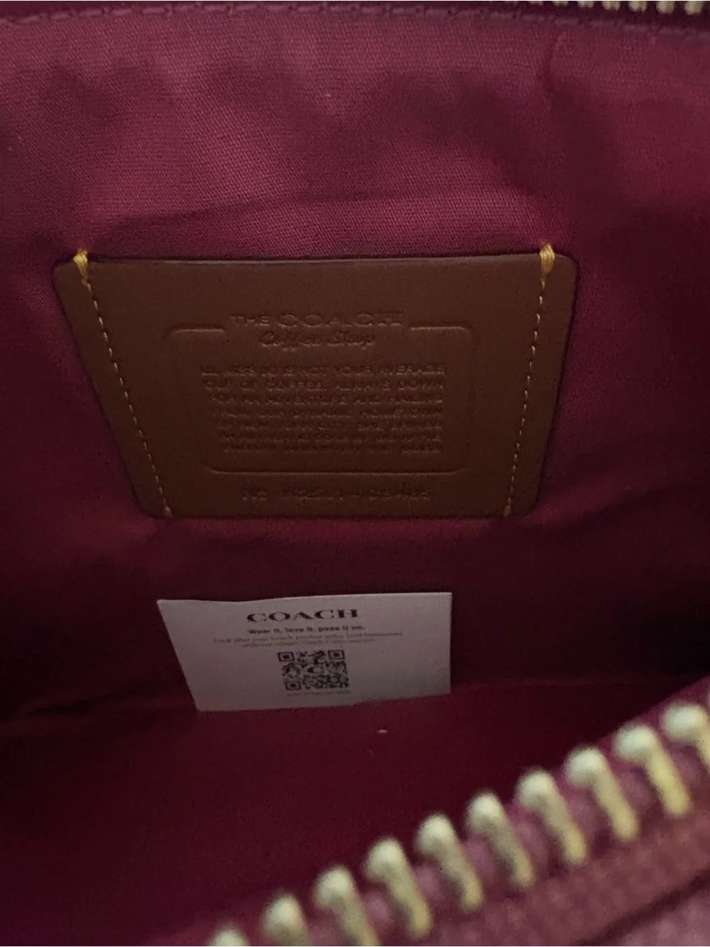 Coach Coffee Shop Turnlock Canvas Leather Pouch NWT Cafe Exclusive - Picture 4 of 4